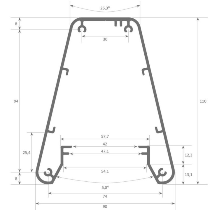 Suspension Linéaire LED Vert Patiné sur Mesure Personnalisables| 0,5m à 2m |
