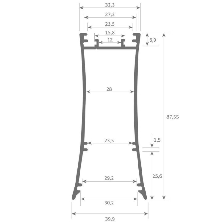 Suspension Linéaire LED Jaune Pastel sur Mesure | 0,5m à 2m | Couleur & Lumière Personnalisables