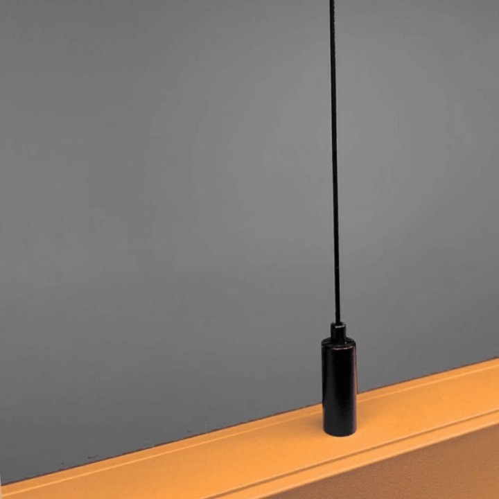 Suspension Linéaire LED Jaune Pastel sur Mesure | 0,5m à 2m | Couleur & Lumière Personnalisables