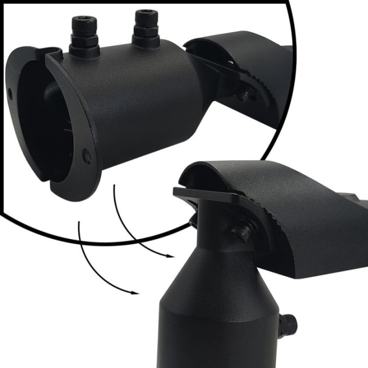 Réverbère LED 50W – Puce OSRAM – IP65 – Bras orientable