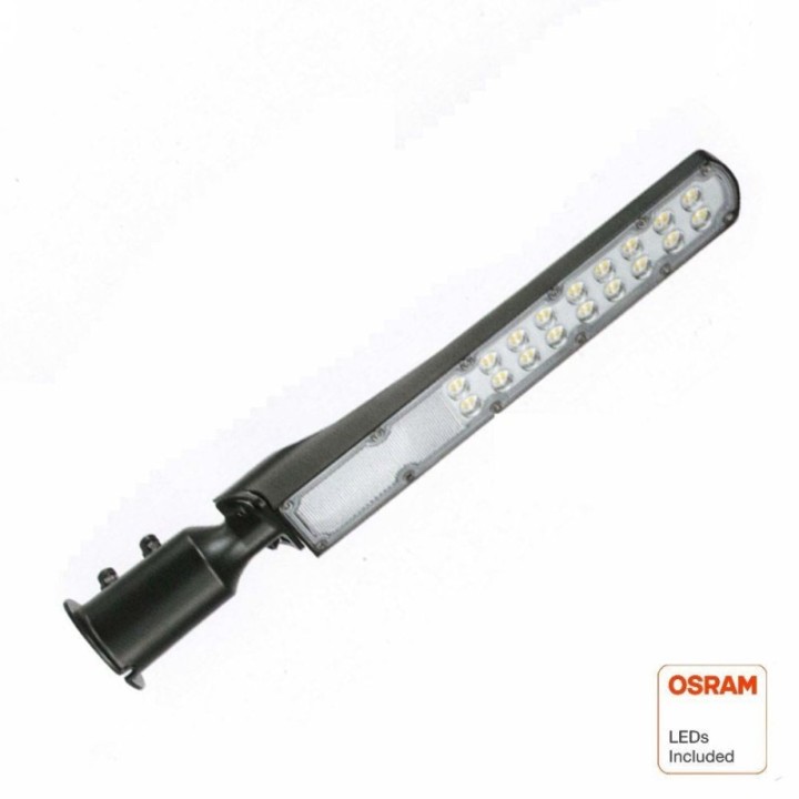 Réverbère LED 100W noir – Puce OSRAM – IP65 – Bras orientable