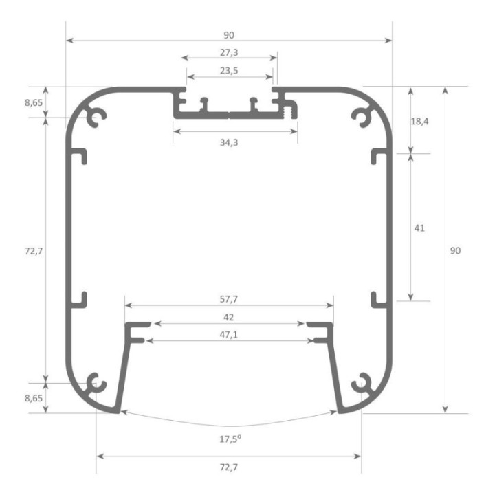 Lampe Linéaire LED Suspendue sur Mesure Bleu Azur | Autres Couleurs Disponibles | 0,5m à 2m