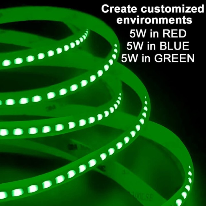 Bande LED RGB COB 24V – 672 LED/m – 15W/m – Éclairage décoratif coloré – IP20