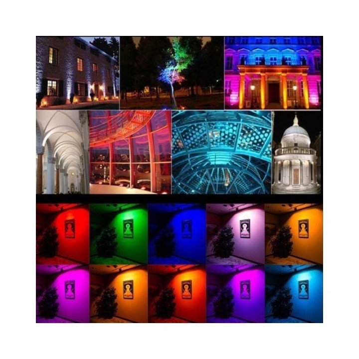 Ampoule LED - 10W - 270º - E27 - RGB + Blanc + Télécommande