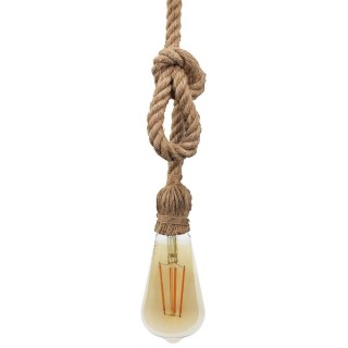 Suspension pour ampoule LED E27 - Effet corde en Lin