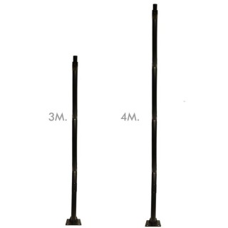 Colonne mât Noir - 3 mètres - 4 mètres
