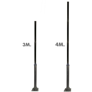 Colonne Noir - 3 mètres - 4 mètres - finition 60mm