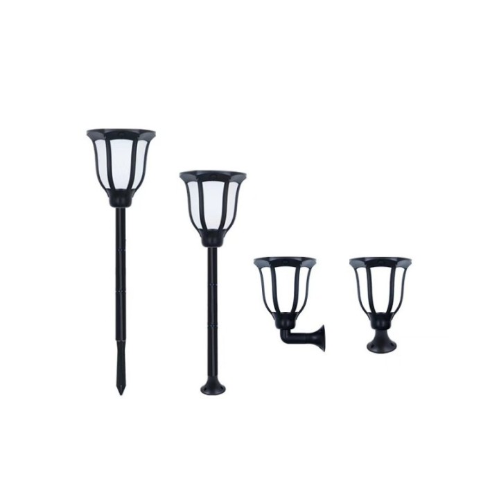Torche Solaire LED effet Flamme sur Piquet