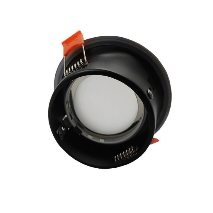 Anneau circulaire étanche fixe noir courbé IP65 - GU10