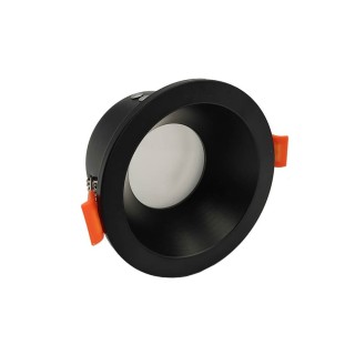 Anneau circulaire étanche fixe noir cone IP65 - GU10