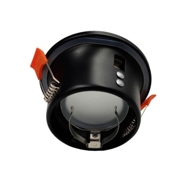 Anneau circulaire étanche fixe noir cone IP65 - GU10