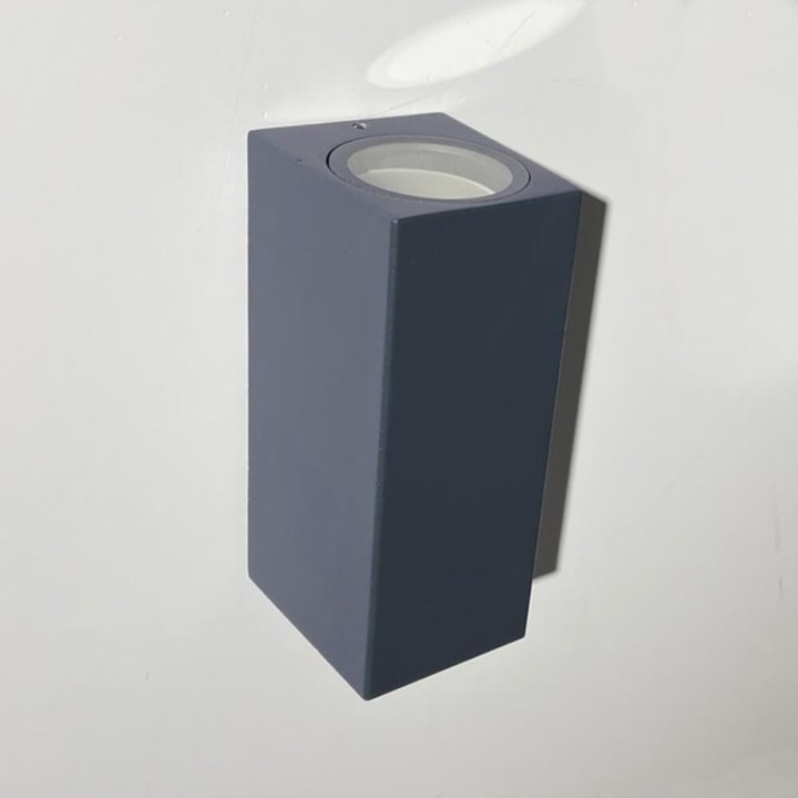 Applique murale LED carrée - IP65 – Double faisceau pour GU10