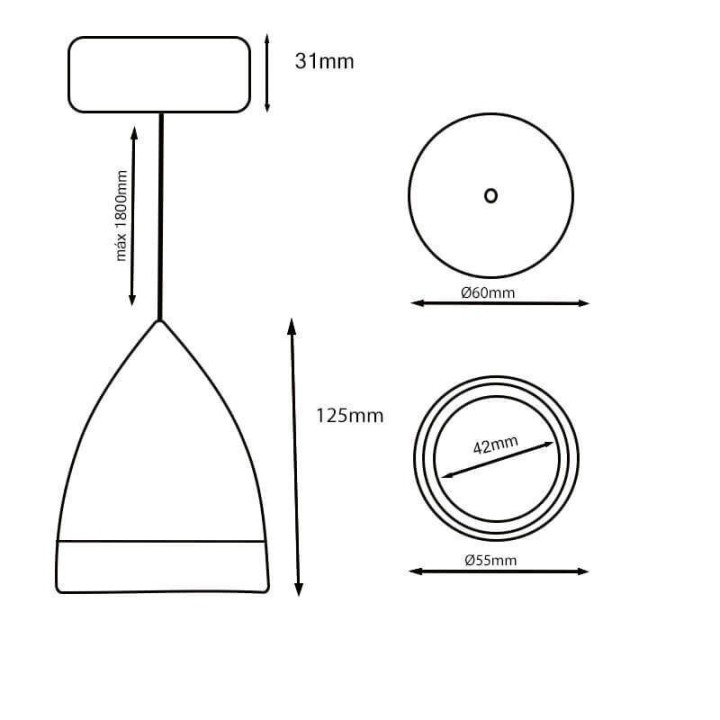 Lampe Suspendue Blanc pour GU10 - Design Élégant et Minimaliste