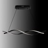Suspension LED noire torsadée moderne - 24 Watts