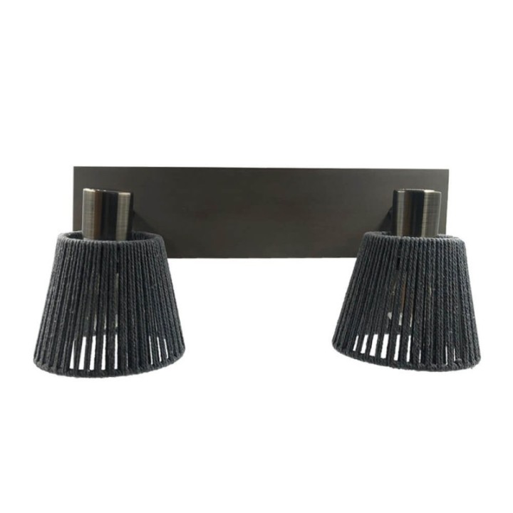 Applique murale en bois noir – Éclairage LED design bois