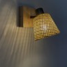 Applique simple en bois osier pour E14