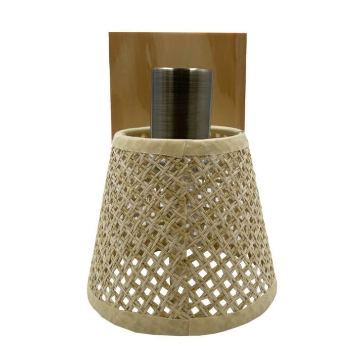Applique murale en osier – Éclairage LED design naturel