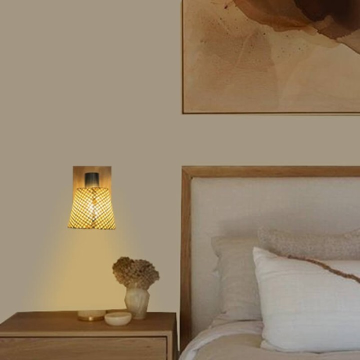 Applique murale en osier – Éclairage LED design naturel