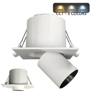 Spot LED 6W - PERISCOPIQUE ORIENTABLE - Carré - CCT