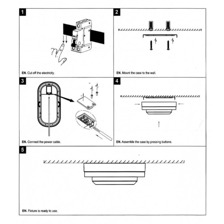 Luminaire LED ovale 18W IP65 – CCT couleur sélectionnable – Noir – Applique ou plafond