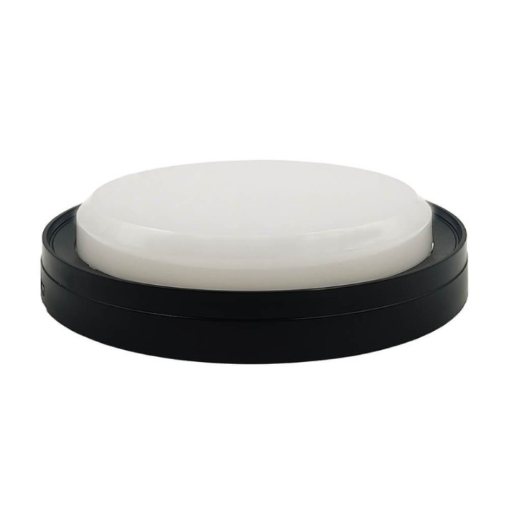 Plafonnier LED 18W IP65 – CCT couleur sélectionnable – Noir – Applique ou plafond