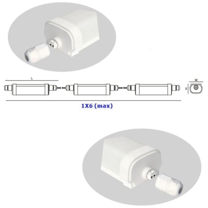 inter connectabilité simple efficacité lumineuse puissante pour éclairer les parkings et ateliers