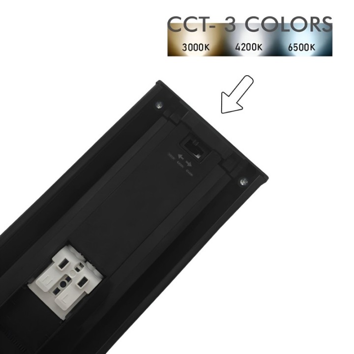 Réglette Linéaire LED 36W Noire – 120cm | CCT Couleur Sélectionnable | Éclairage Moderne