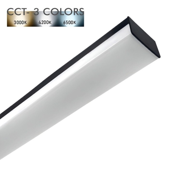 Réglette Linéaire LED 18W Noire – 59cm | CCT Couleur Sélectionnable
