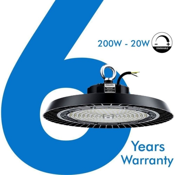 Cloche Industrielle LED 200W – Philips Xitanium – 170 lm/W – IP65