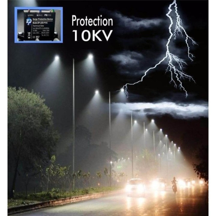 Réverbère LED 65 watts noir | Aluminium une branche | Éclairage Extérieur
