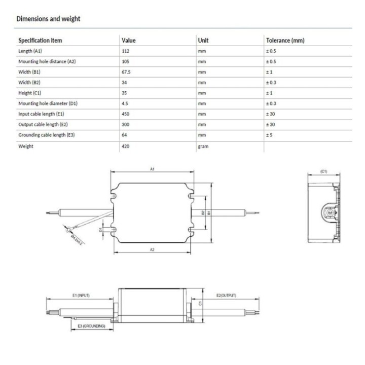 Réverbère LED 65W avec Bras Articulé |Demi dome| Éclairage Extérieur