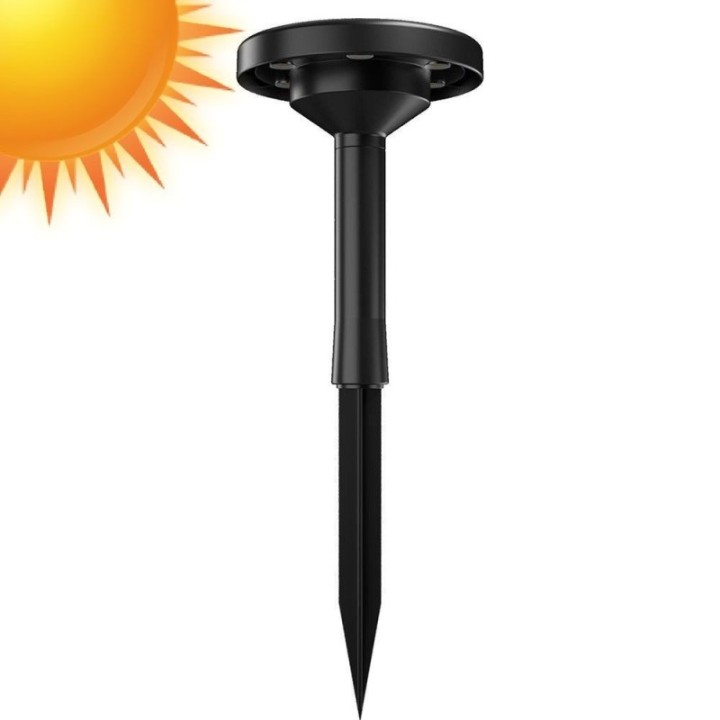 Piquet solaire LED de jardin IP65 – Lumière CCT sélectionnable – 4 modes – Montage mural ou au sol