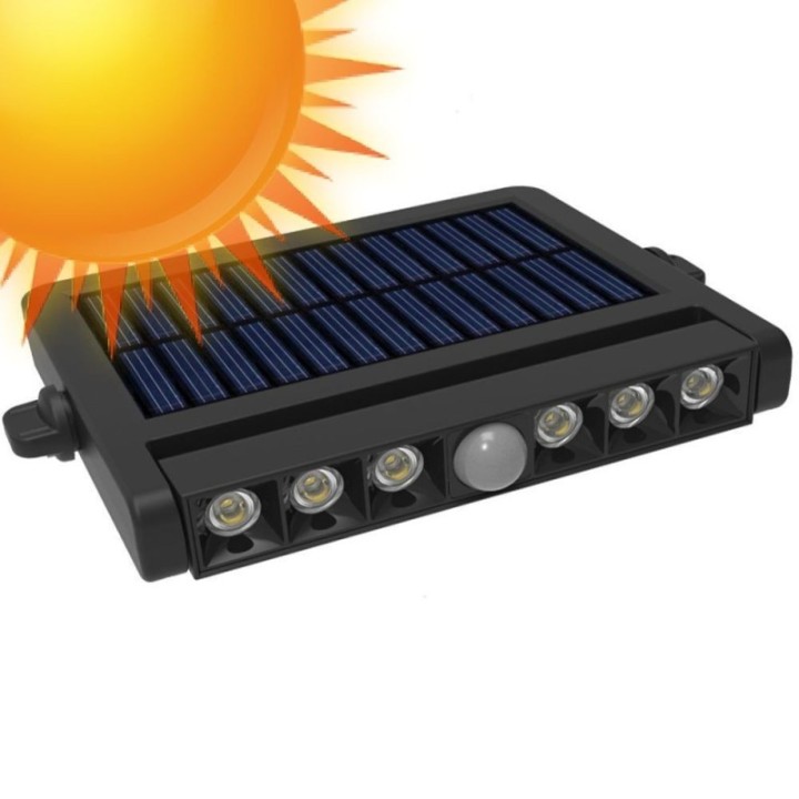 Projecteur solaire LED 5W orientable – 4000K – détecteur PIR – 4 modes
