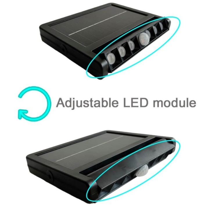 Projecteur solaire LED 5W orientable – 4000K – détecteur PIR – 4 modes