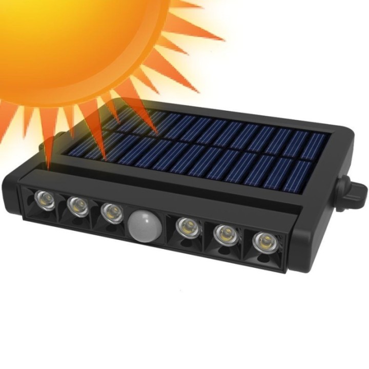 Projecteur solaire LED 5W orientable – 4000K – détecteur PIR – 4 modes