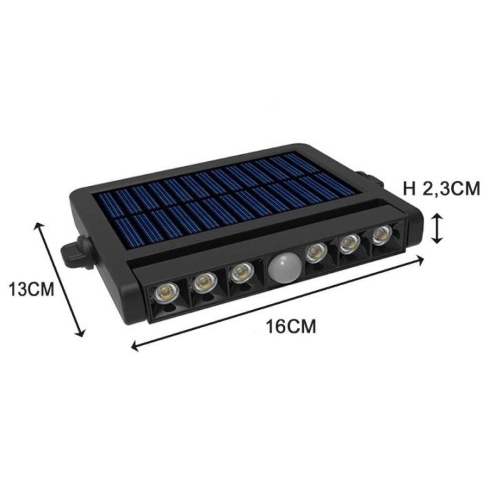 Projecteur solaire LED 5W orientable – 4000K – détecteur PIR – 4 modes