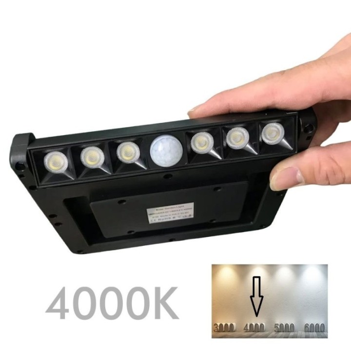 Projecteur solaire LED 5W orientable – 4000K – détecteur PIR – 4 modes