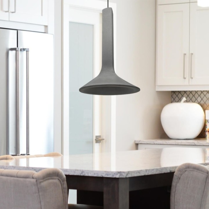 Lampe Suspendue en Béton Gris E14 | Design Industriel et Élégant