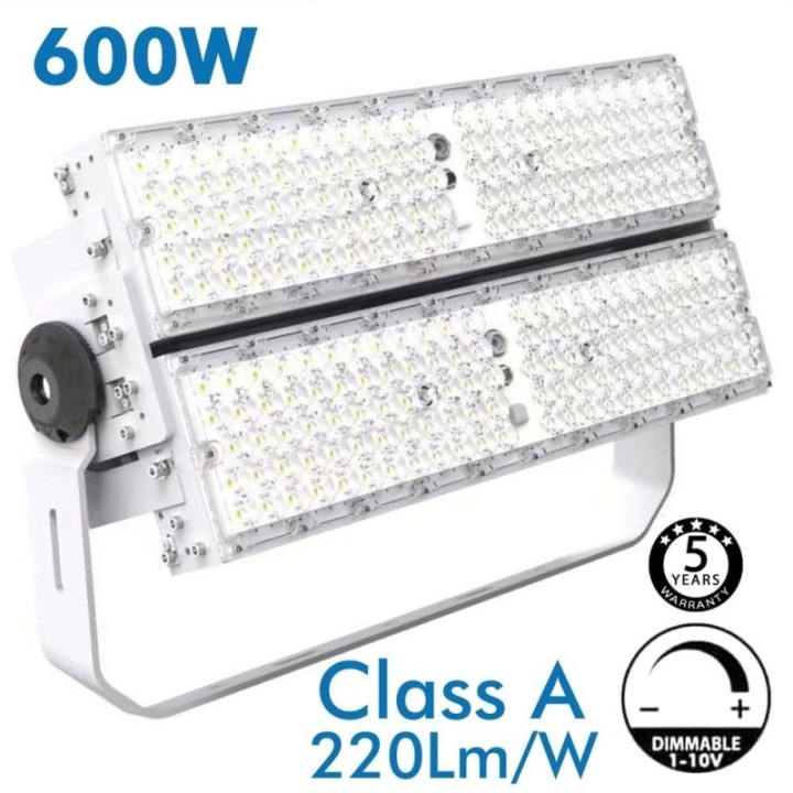 Projecteur LED 600W Philips Xitanium DIM 1-10V | 220Lm/W | Flicker Free | Éclairage Professionnel