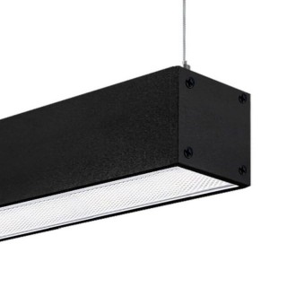 Lampe Linéaire LED 72W 2m Noire | UGR17 | Suspension ou Surface | Éclairage Professionnel