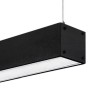 Linéaire LED de 2 mètres 72 watts blanc  - noir - Diffuseur Micro Prisme UGR17