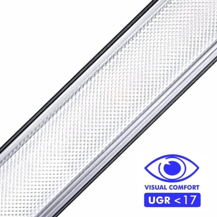 Lampe Linéaire LED 72W 2m Noire | UGR17 | Suspension ou Surface | Éclairage Professionnel