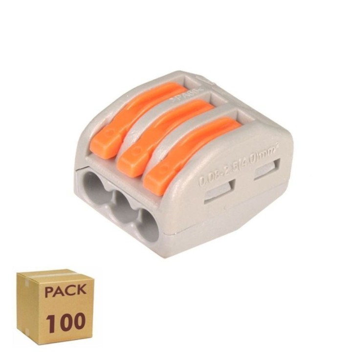 Connecteur Rapide - 3 entrées pour câble électrique - 0.08-4mm²