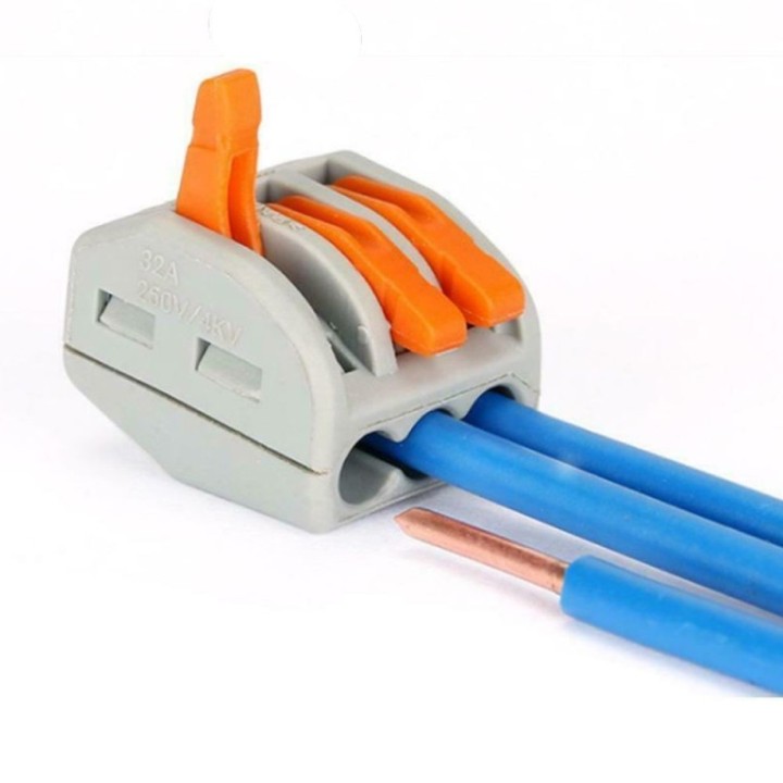 Connecteur Rapide - 3 entrées pour câble électrique - 0.08-4mm²