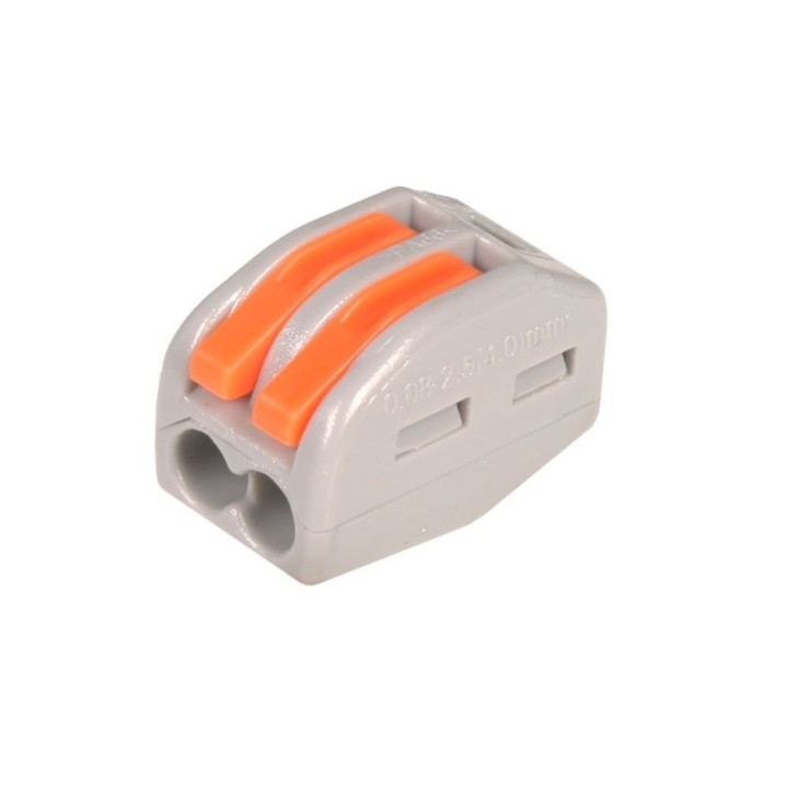 Connecteur Rapide - 2 entrées - pour câble électrique - 0.08-4mm²
