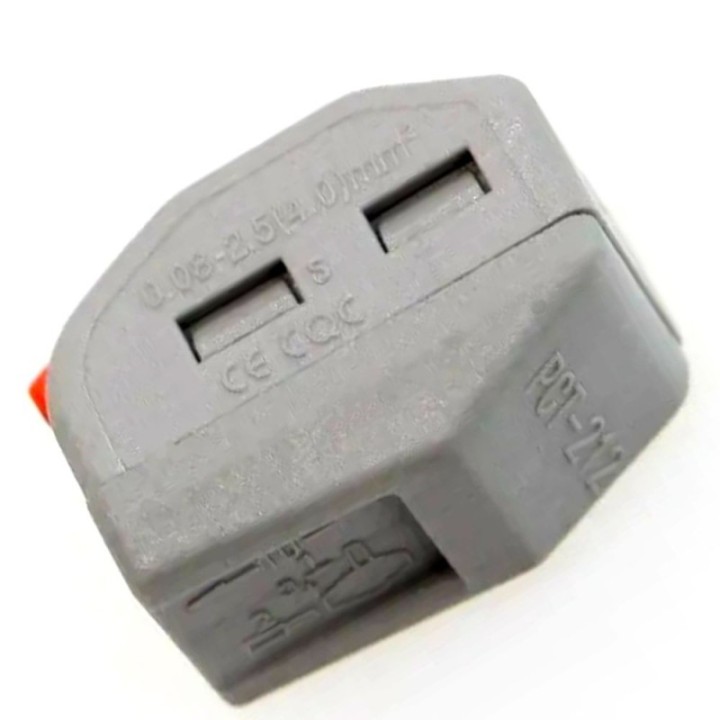 Connecteur Rapide - 2 entrées - pour câble électrique - 0.08-4mm²
