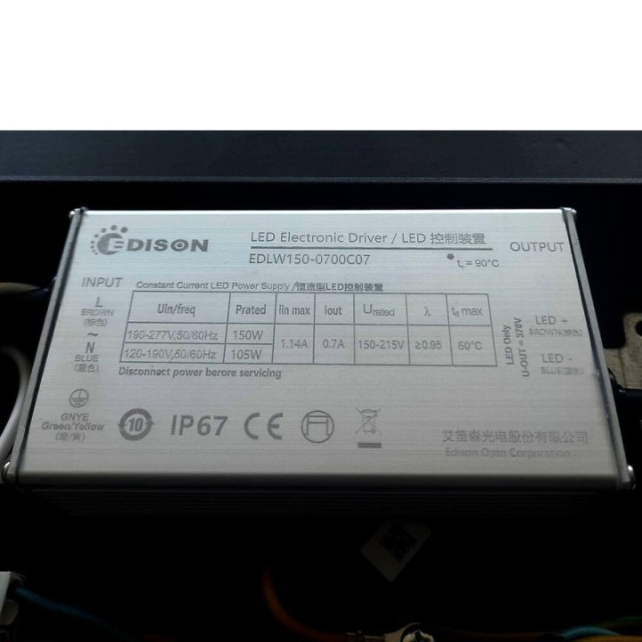 Réverbère LED 150W – Puce Bridgelux – 150lm/W – IP66