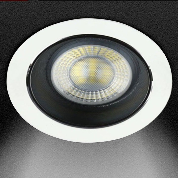 Anneau d'encastrement orientable noir et blanc GU10