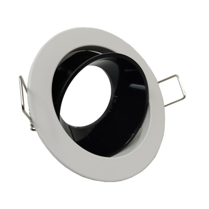 Anneau d'encastrement orientable noir et blanc GU10