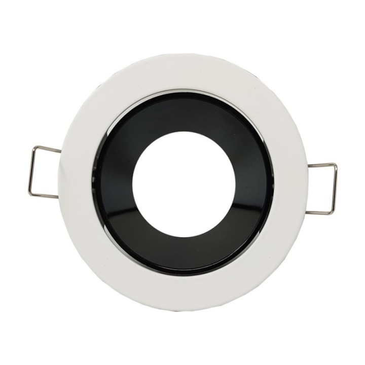 Anneau d'encastrement orientable noir et blanc GU10